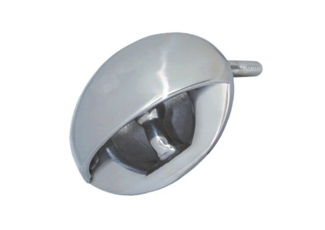 Waterski haak/trekoog tbv achterspiegel - Rvs 316 - 92x62mm