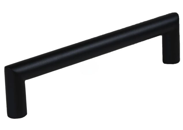 Meubelgreep rond norma - 140x12x128mm - Mat zwart