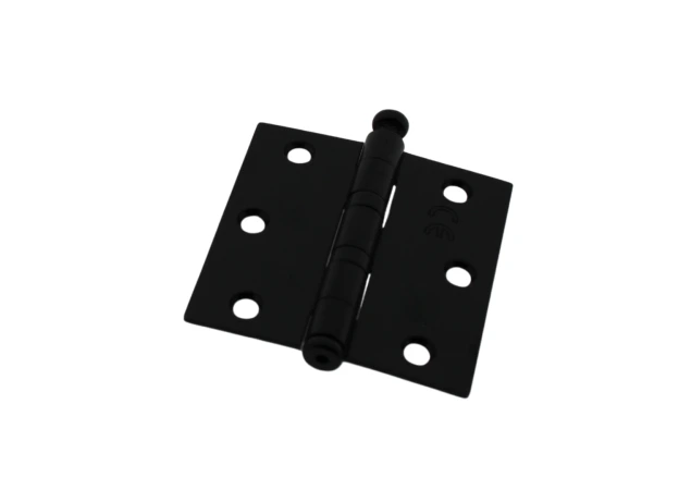 Kogellagerscharnier 76x76mm Rechte hoek Rvs zwart gecoat