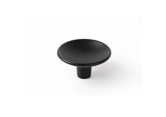 Meubelknop rond Disc - Ø50mm - Hoogte: 27mm - Zwart
