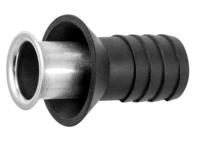 Mini doorvoer – Rvs 304 – Slangdiameter: 13mm - L: 36mm
