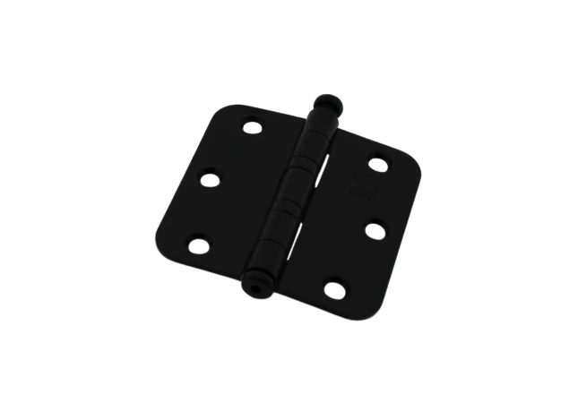 Kogellagerscharnier 76x76mm Ronde hoek Rvs zwart gecoat