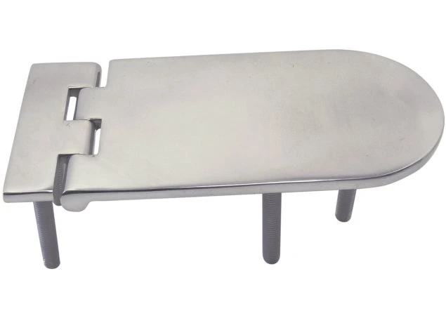 Luikscharnier 134x65x4,0mm Knoop onder Draad M6x45mm Rvs 316