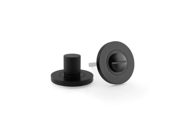 WC-Garnituur set Knurled - Ø50mm - Mat zwart - AW790BL