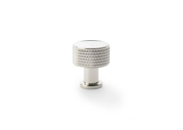 Meubelknop Knurled 'Lucia' - PVD Gepolijst nikkel - Ø29mm - AW807K-29-PNPVD