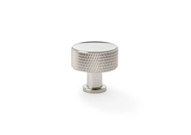 Meubelknop Knurled 'Lucia' - PVD Gepolijst nikkel - Ø35mm - AW807K-35-PNPVD