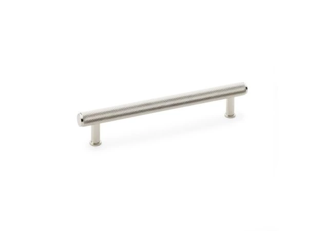 Meubelgreep Knurled 'Crispin' - Gepolijst nikkel - 198x38x160mm - AW809-160-PN
