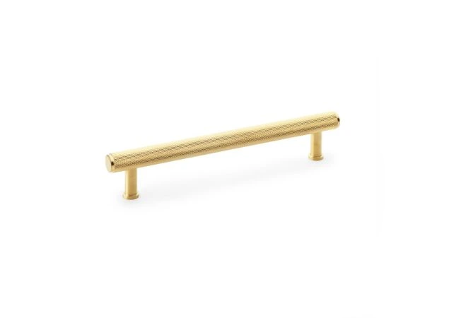 Meubelgreep Knurled 'Crispin' - PVD Mat messing - 198x38x160mm - AW809-160-SBPVD
