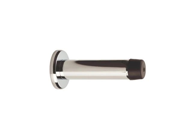 Deurstopper op rozet - 70mm - Messing gepolijst chroom - Voor wandbevestiging - AZ21CP