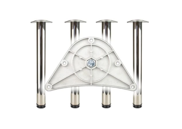 Tafelpoot rond 80x710mm - Chroom gepolijst- Set van 4 stuks