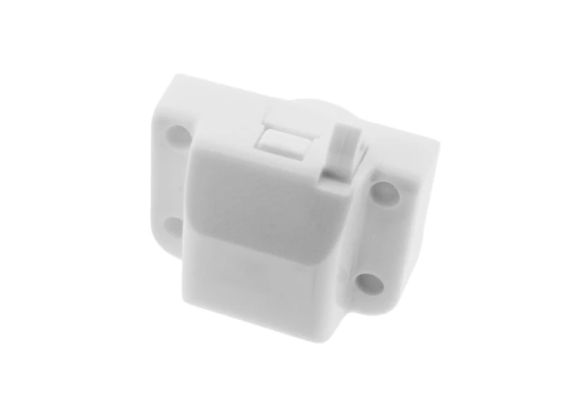 Drukknopsluiting wit - Incl. Chroom knop en ring - Plaatdikte 19-30mm