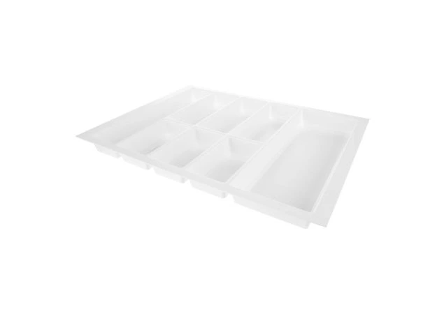 Bestekbak Wit – Korrelstructuur – Breedte: 580-622mm – Diepte: 445-474mm