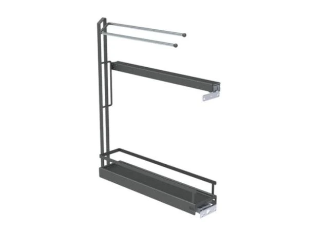 Kesseböhmer nr. 15 uittrekelement met handdoekdrager - Kastdiepte vanaf 481mm - Antraciet