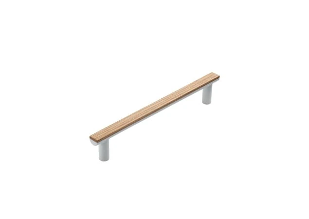 T-greep hout/metaal - 188x12x160mm - Eiken/Wit