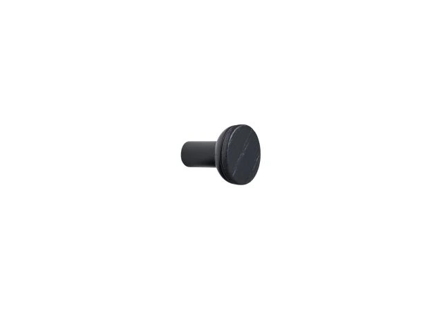 Meubelknop hout/metaal - Ø24mm - Hoogte: 28mm - Mat zwart