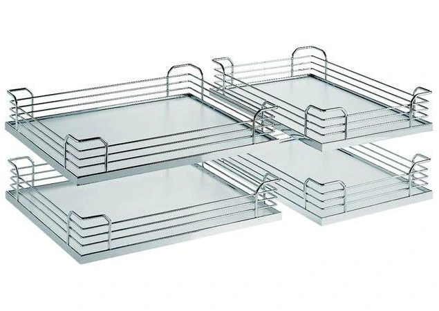 Manden-set Magic Corner Comfort type 1000 Chroom met witte bodem