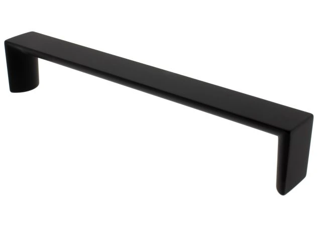 Meubelgreep zwart 231mm met afgeronde achterzijde