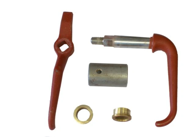 Deurgreep enkel staal met spindel tbv 73mm bus model B Gemenied