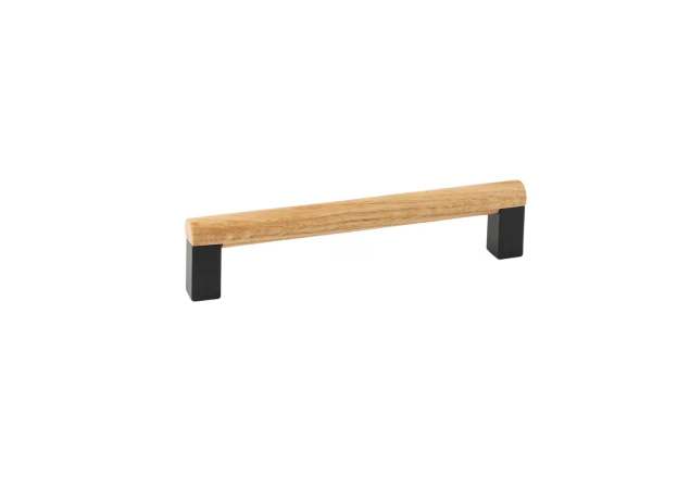 Vierkante meubelgreep hout/metaal - 335x16x320mm - Eiken/Antraciet