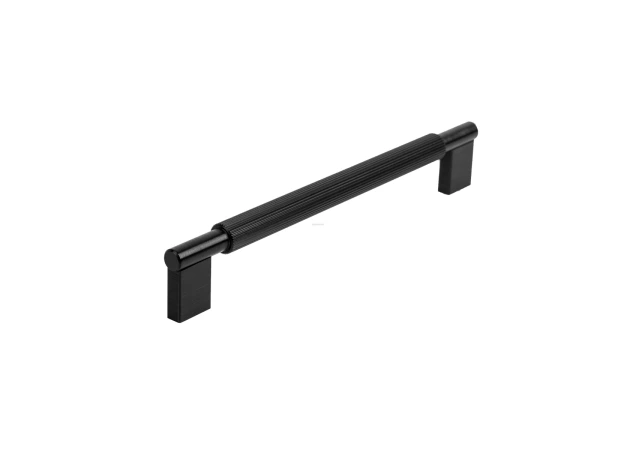 Handgreep met lijnstructuur - 1200x35x1178mm - Mat zwart