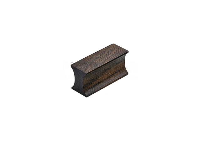 Houten meubelgreep hol - 50x19x32mm - Donker eikenhout