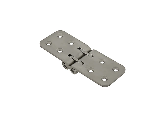 Tafelbladscharnier - 110x40mm - Vierkant met afgeronde hoeken - RVS 316 Mat - Dubbele knoop