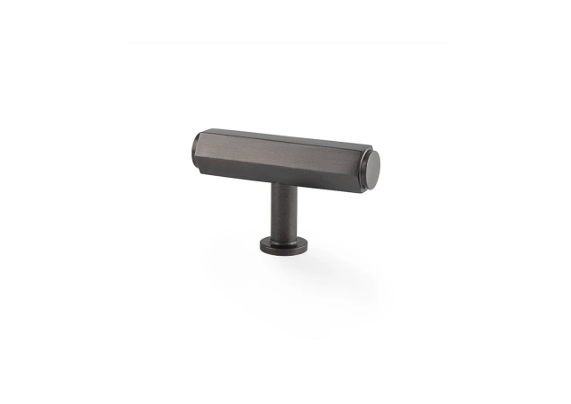 Meubelknop Hex 'Vesper' T-vorm - Antraciet - 55mm - AW829-55-DBZ
