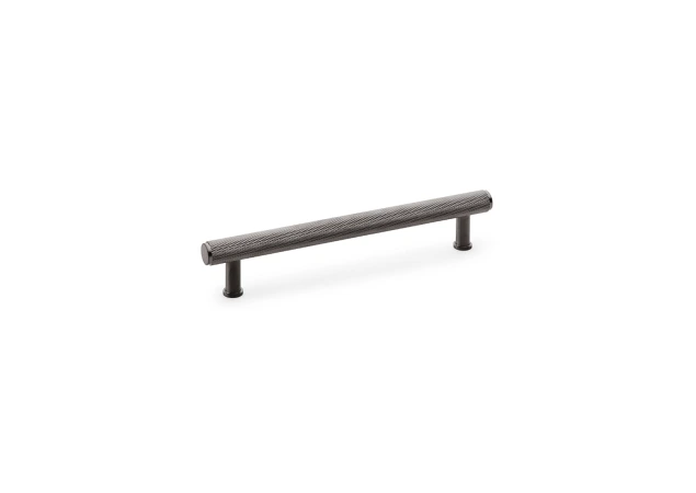Meubelgreep Knurled 'Crispin' - PVD Antraciet - 198x38x160mm - AW809-160-DBZPVD