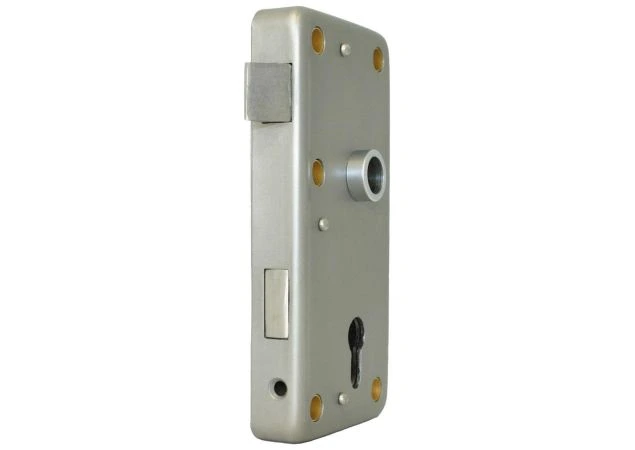Oplegslot cilinder met anti paniek - Links naar buiten draaiend - Mat Rvs 304  - N-110242-AP