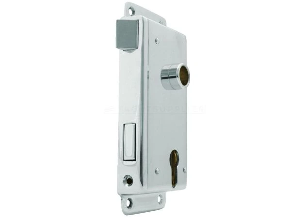 Oplegslot Cilinder - Links naar buiten draaiend - Chroom - 114202.6