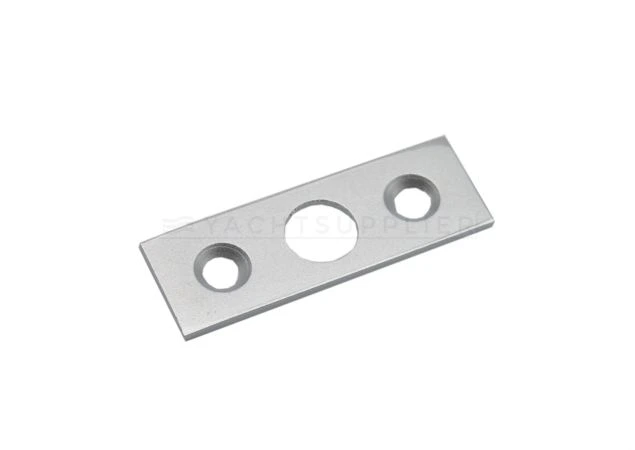 Sluitplaat Vlak t.b.v. Grendel stift 8mm Messing Mat chroom 42x16mm