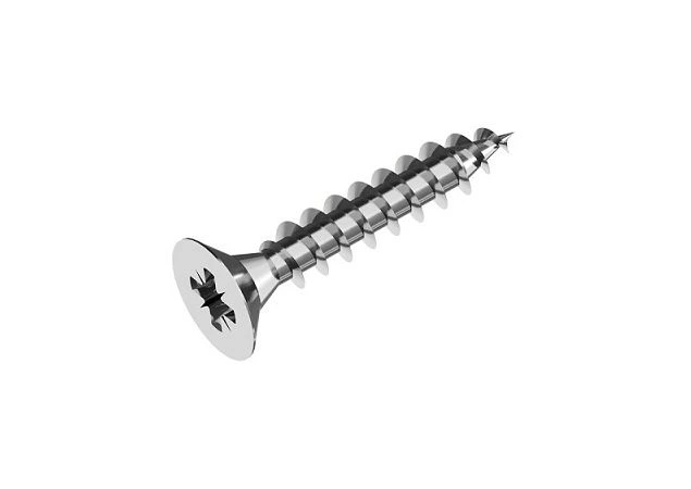 Spaanplaatschroef Rvs 4,0x20mm Pozidrive 2 - 100 stuks