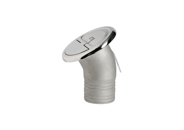 Dek-dop 30° Water Ø38mm push-up Quick Lock Diameter dop: 94mm RVS 316