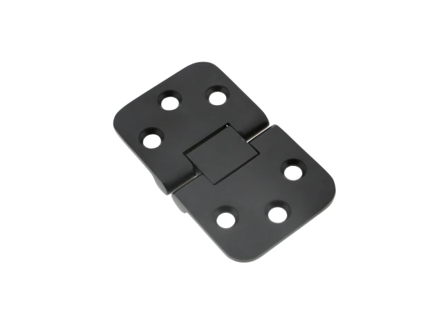 Luikscharnier - 70x42mm - Dubbele Knoop Onder - RVS 316 - PVD Mat Zwart