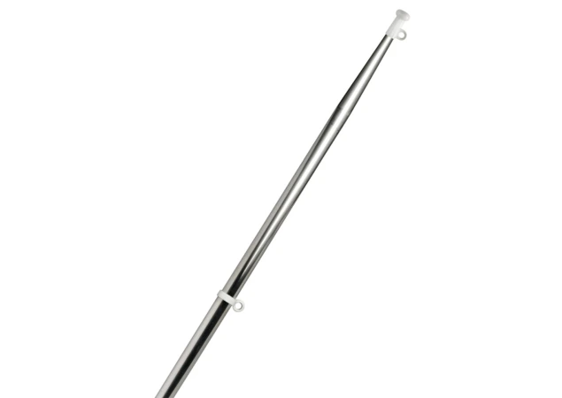 Vlaggenstok RVS 304 - Lengte 400mm - Diameter 14mm - Maximale vlaggrootte 200x300mm 