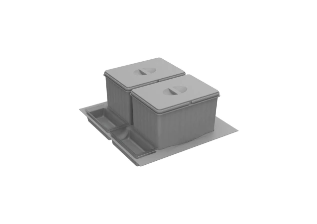 Hettich Afvalscheidingssysteem set Bin.it Flex - 600x470 - 24 liter