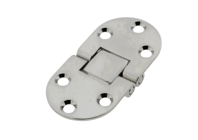 Tafelblad scharnier - 76x38mm - Rvs 316 Gepolijst - Dubbele knoop