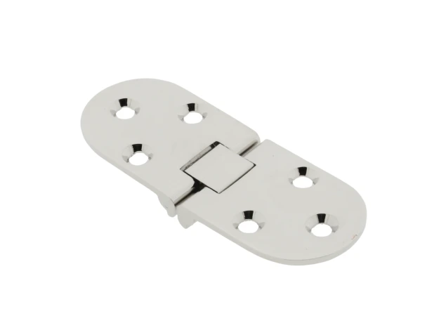 Tafelbladscharnier - 80x30mm - Chroom - Dubbele knoop onder