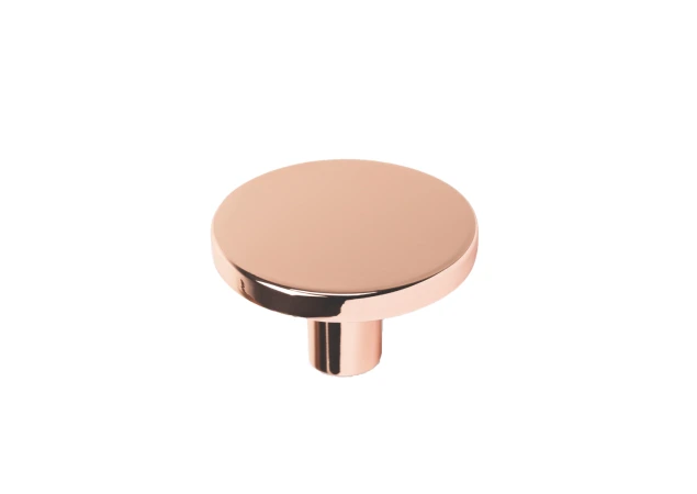 Meubelknop rond Como - Ø41mm - Hoogte: 25mm - Glans koper