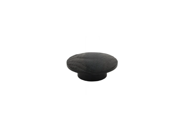 Houten Meubelknop rond Echo - Ø60mm - Hoogte: 22mm - Mat zwart