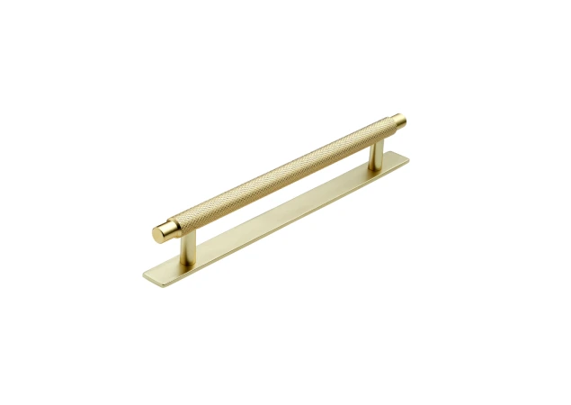 T-Greep met ruitstructuur en voetplaat - 246x14x192mm - Goud
