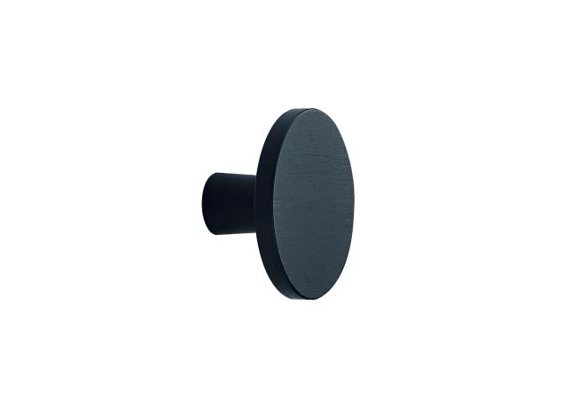 Meubelknop aluminium - Ø42mm - Hoogte: 24mm - Mat zwart