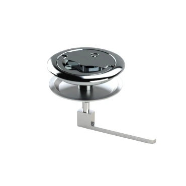 Luiksluiting Rvs 316 gepolijst 90mm opbouw met magnetische hendel en slot met flens montage - YLSA90MVK