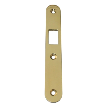 Sluitplaat voor insteek schuifdeurslot Pc 75mm - Messing mat chroom - S&B 225603.9