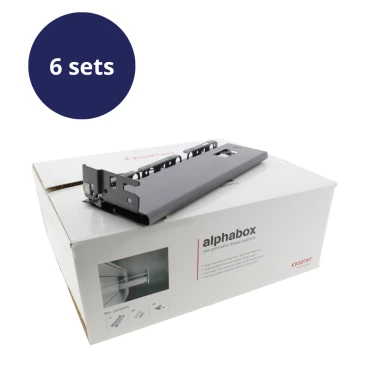 Zelfbouw lade set Alphabox Antraciet 600mm Soft-close