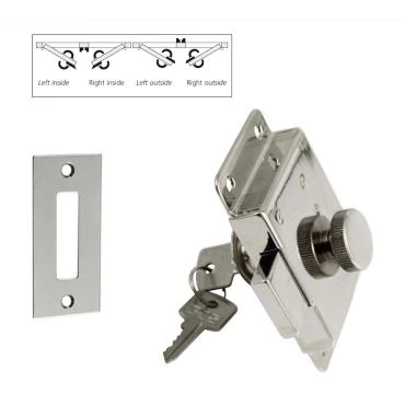 Oplegslot Messing chroom met knoProfielcilinderilind