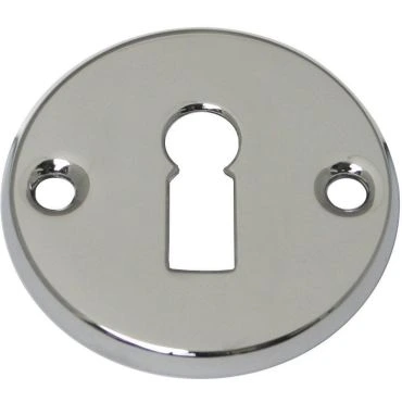 Rozet klavier tbv patentbouten 51mm rond per paar Messing gepolijst