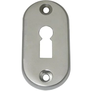 Rozet klavier opschroef 66x33mm per stuk Messing mat chroom