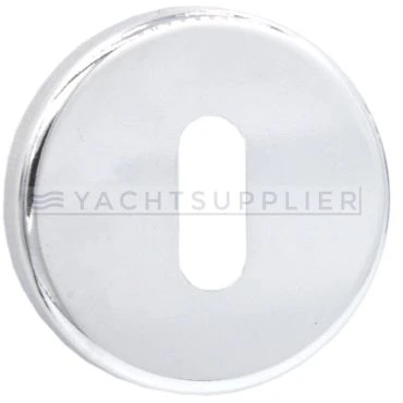 Klavier rozet rond Ø51mm Messing gepolijst chroom