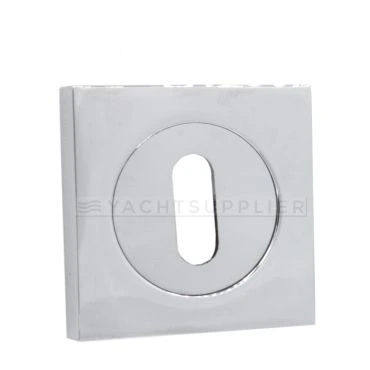 Klavier rozet vierkant 51mm Messing gepolijst chroom